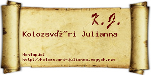 Kolozsvári Julianna névjegykártya